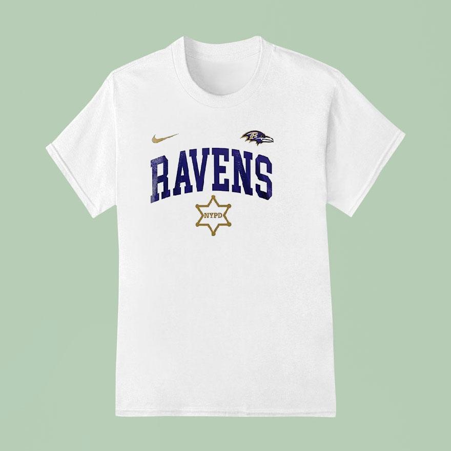 Baltimore Ravens Nypd 180th Anniversary Logo Shirt