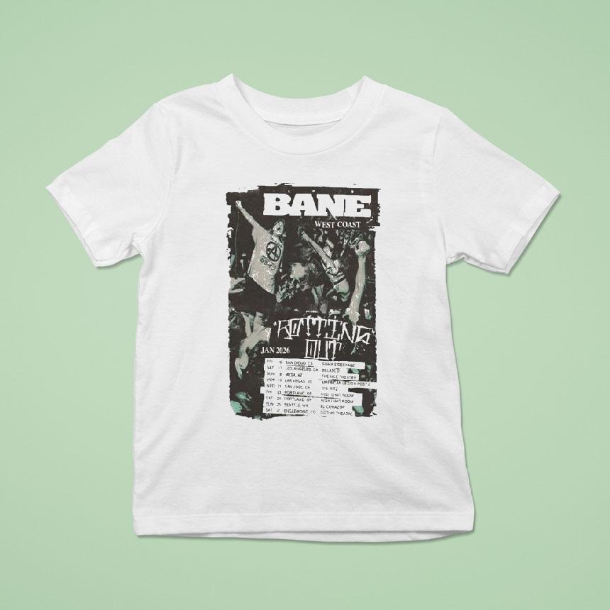Bane West Coast Tour 2026 Shirt
