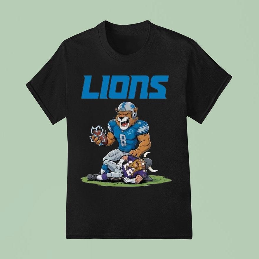 Battle Mascots Detroit Lions Beat Minnesota Vikings Shirt