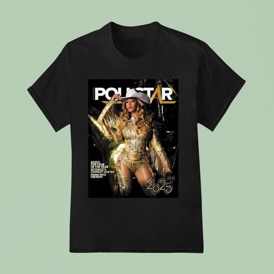Beyonce Graces The Cover Of Pollstar As Cowboy Carter The Top Tour Of 2025 Year End Special Issue Shirt