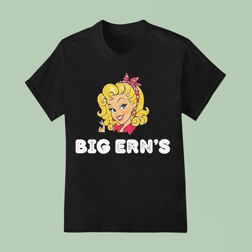 Big Ern’s Blonde Pinup Face Retro Shirt