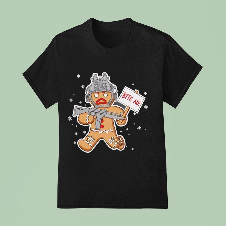 Bite Me Hostile Gingerbread Shirt