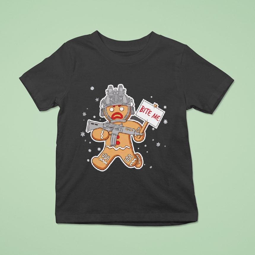 Bite Me Hostile Gingerbread Shirt
