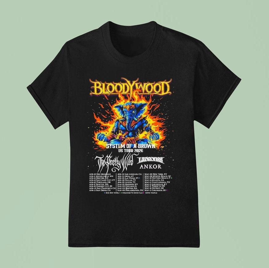 Bloodywood System Of A Brown Us Tour 2026 Dates Shirt