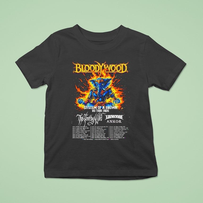 Bloodywood System Of A Brown Us Tour 2026 Dates Shirt