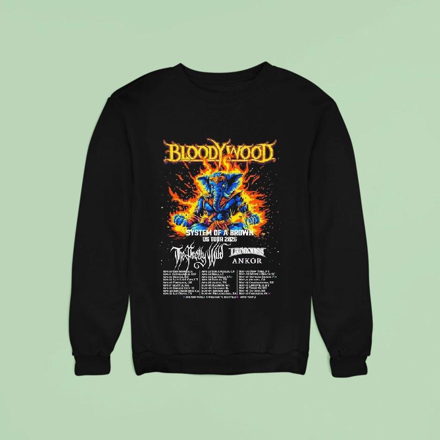 Bloodywood System Of A Brown Us Tour 2026 Dates Shirt Bloodywood System Of A Brown Us Tour 2026 Dates Shirt