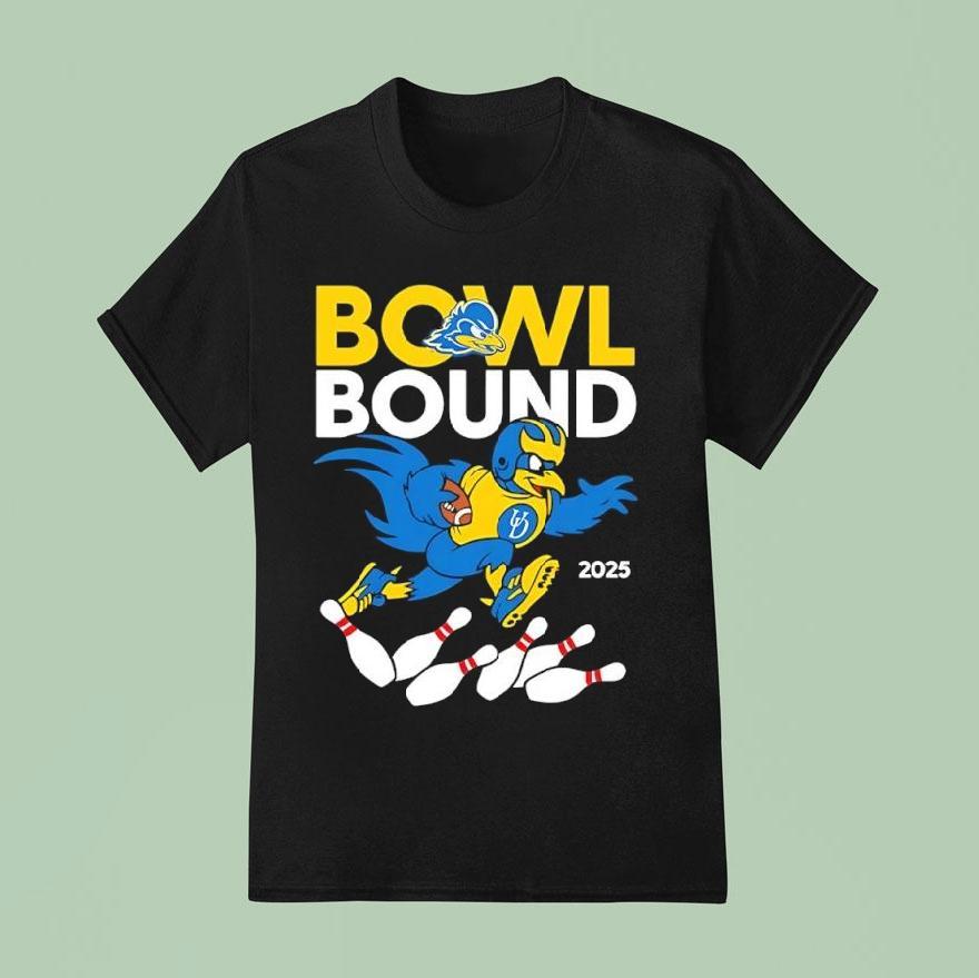 Bowl Bound Delaware Blue Mascot 2025 Bowlings Shirt