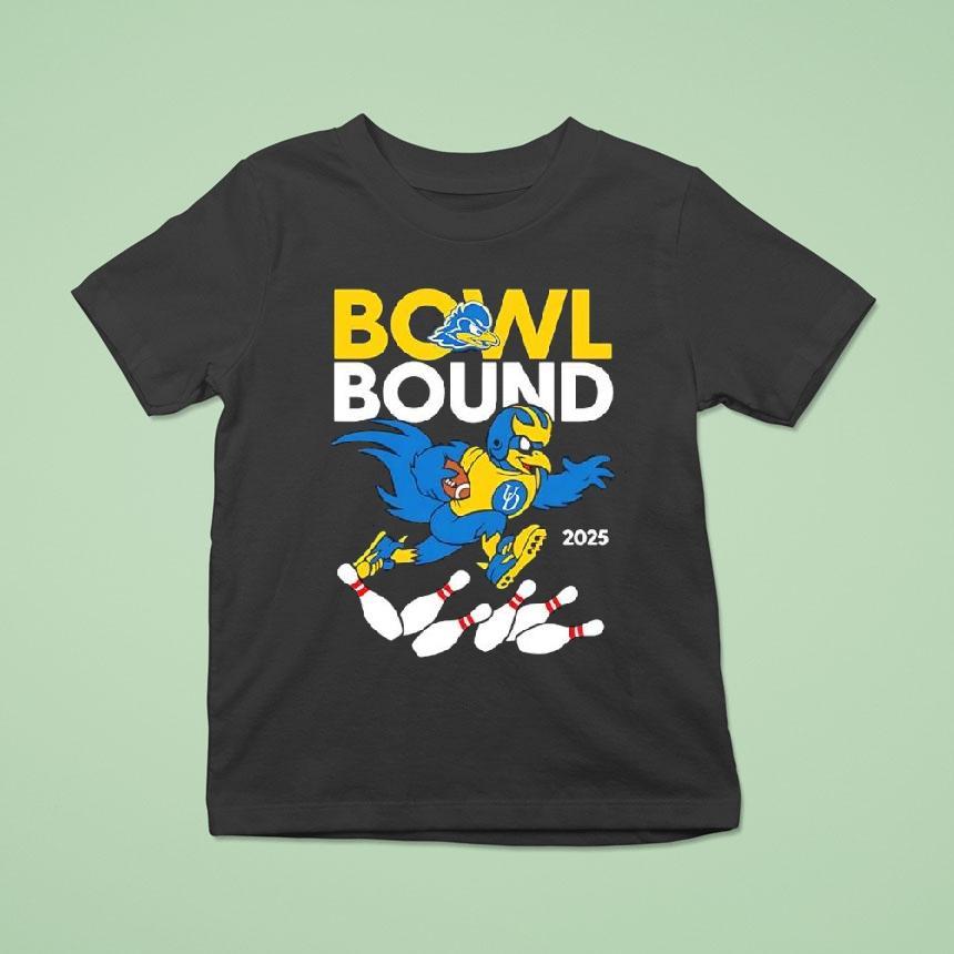 Bowl Bound Delaware Blue Mascot 2025 Bowlings Shirt