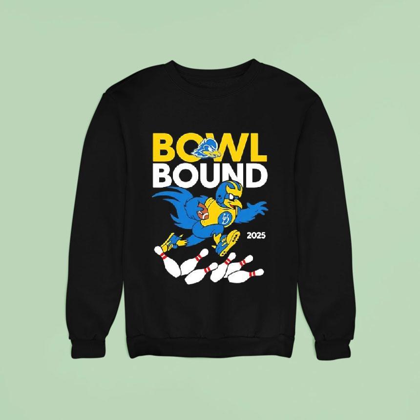 Bowl Bound Delaware Blue Mascot 2025 Bowlings Shirt Bowl Bound Delaware Blue Mascot 2025 Bowlings Shirt