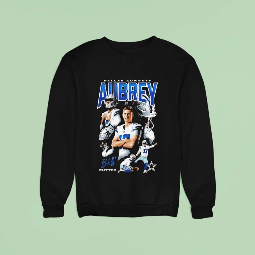 Brandon Aubrey Butter Dallas Cowboys Collage Shirt Brandon Aubrey Butter Dallas Cowboys Collage Shirt