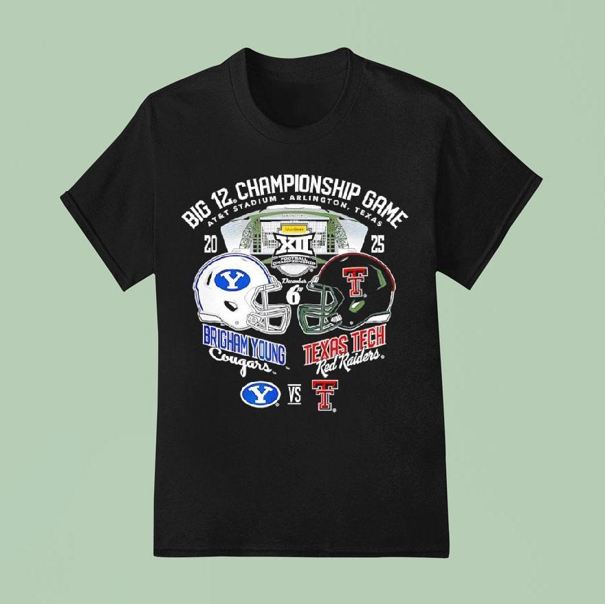 Brigham Young Cougars Vs Texas Tech Red Raiders Big 12 Championship Game 2025 Shirt