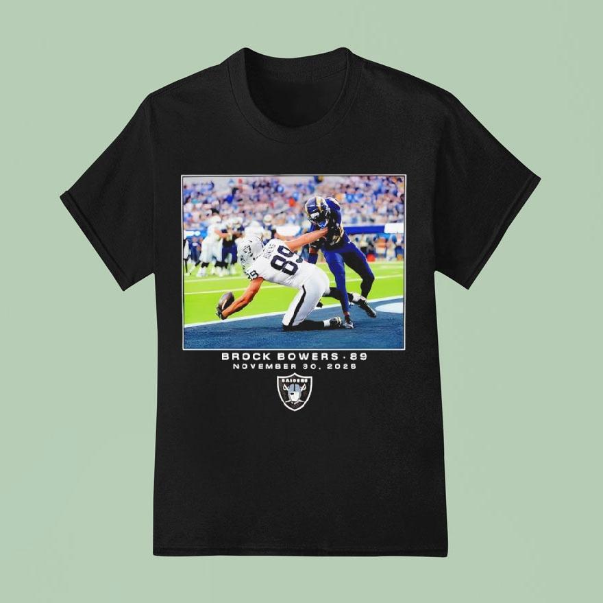 Brock Bowers Las Vegas Raiders Nfl Flash Features Week 13 Big And Tall Shirt