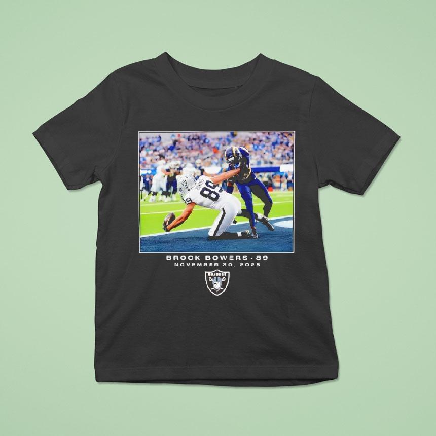 Brock Bowers Las Vegas Raiders Nfl Flash Features Week 13 Big And Tall Shirt