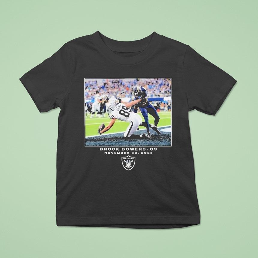 Brock Bowers November 30 2025 Las Vegas Raiders Nfl Flash Features Week 13 Shirt