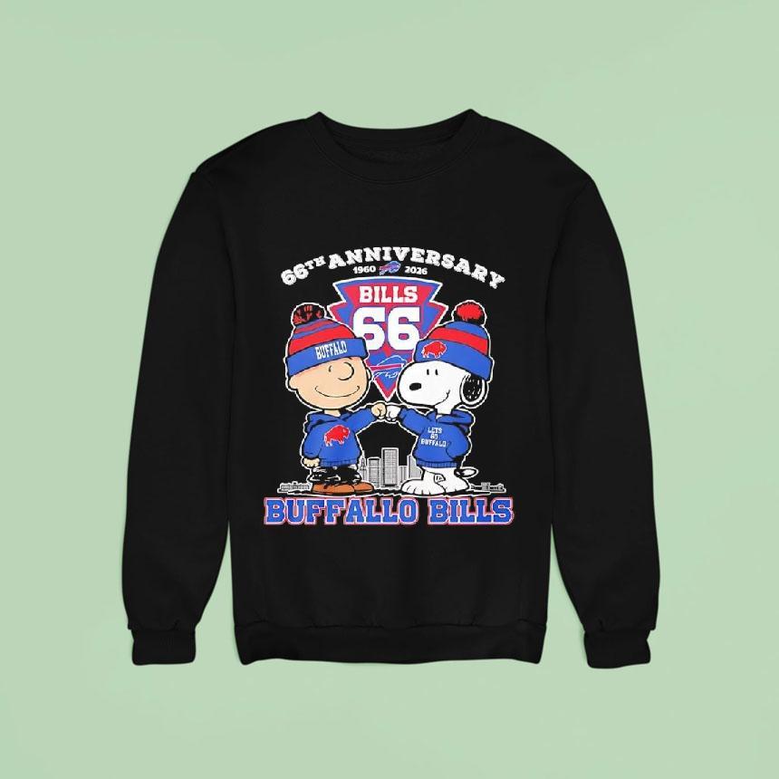 Buffalo Bills 66th Anniversary 1960 2026 Peanuts Characters Shirt Buffalo Bills 66th Anniversary 1960 2026 Peanuts Characters Shirt