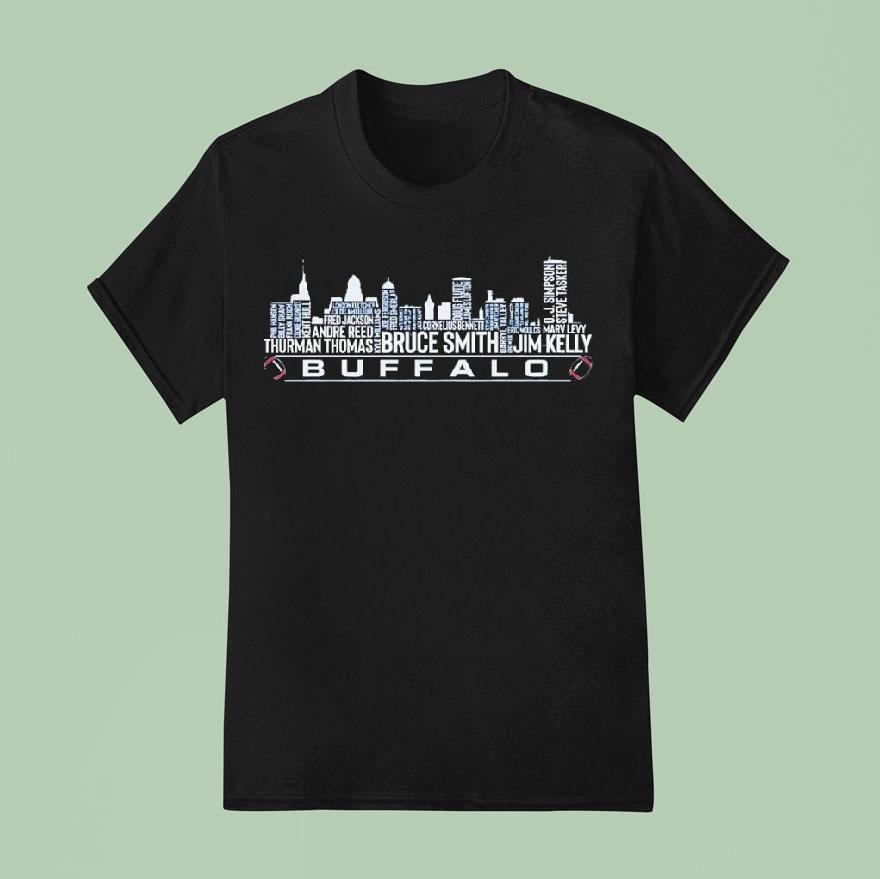 Buffalo Bills Football Skyline Name Shirt