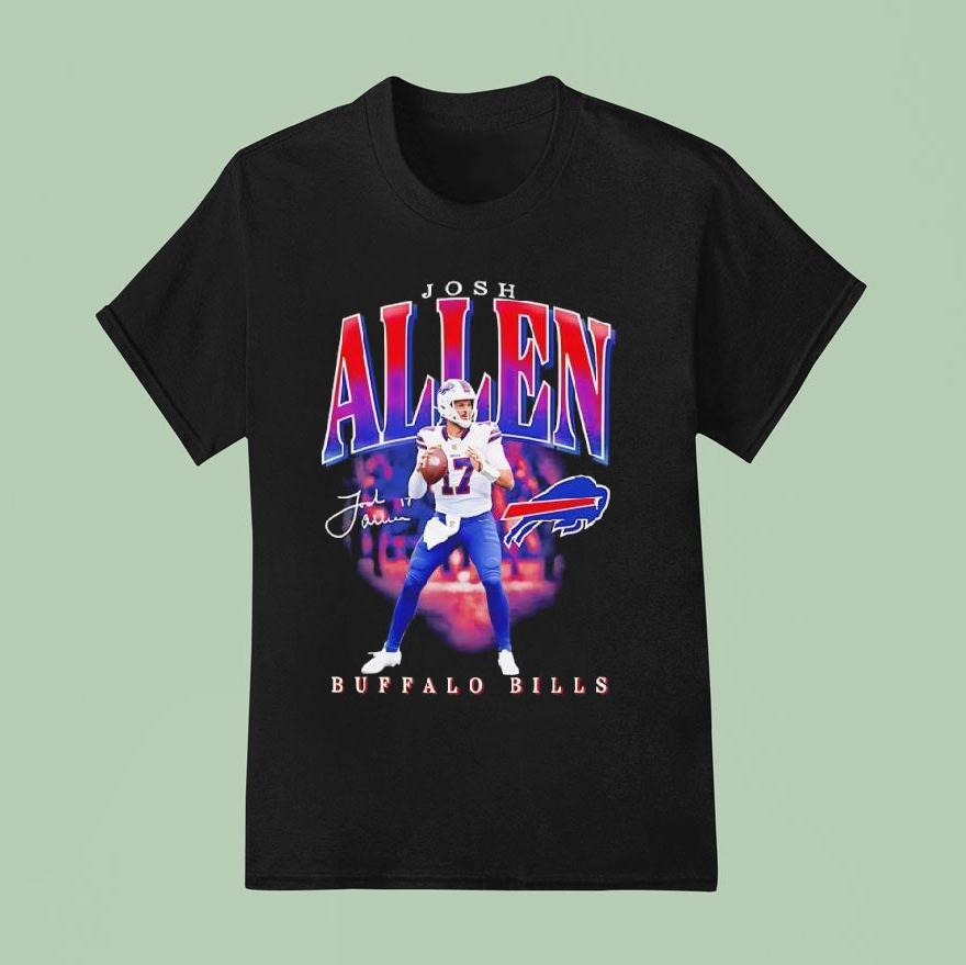 Buffalo Bills Josh Allen Player Hype Signatures Graphic Shirt