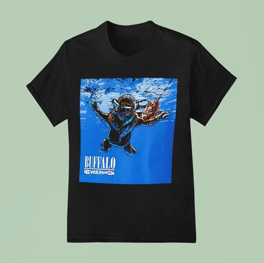 Buffalo Never Ranch Buffalo Swimming Underwater Shirt