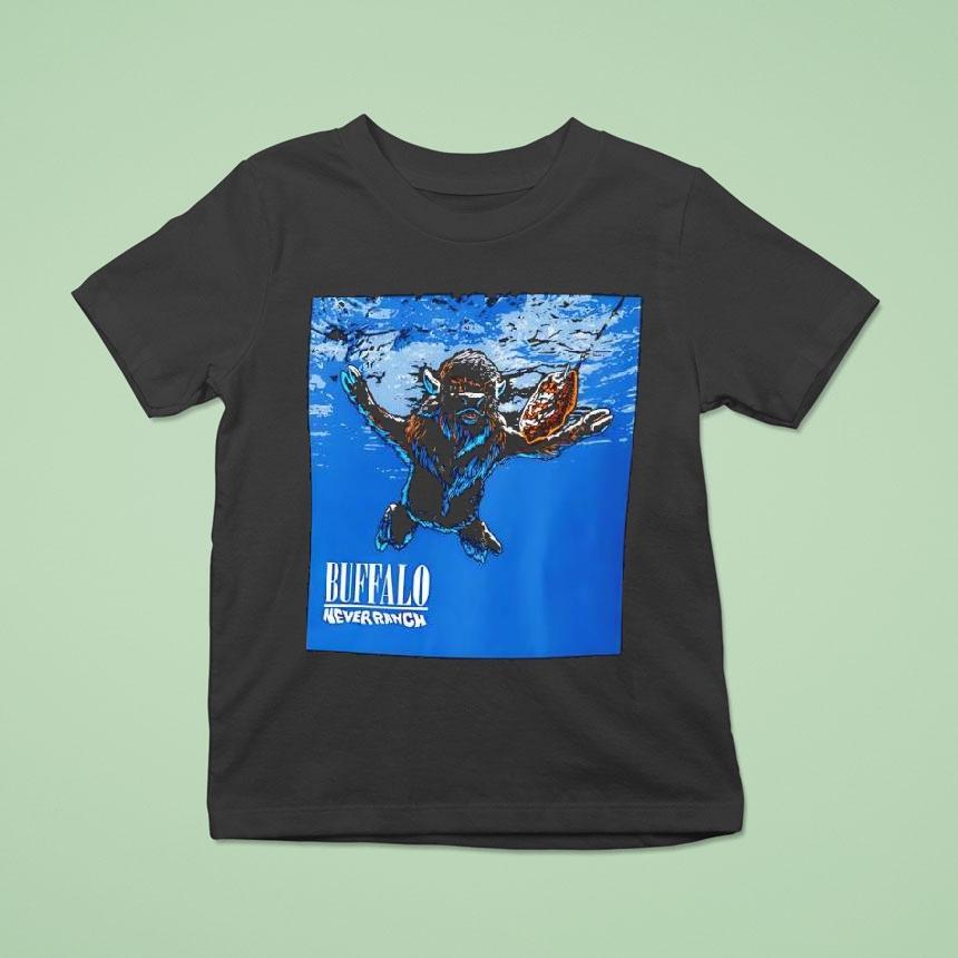 Buffalo Never Ranch Buffalo Swimming Underwater Shirt