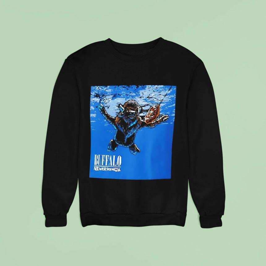 Buffalo Never Ranch Buffalo Swimming Underwater Shirt Buffalo Never Ranch Buffalo Swimming Underwater Shirt