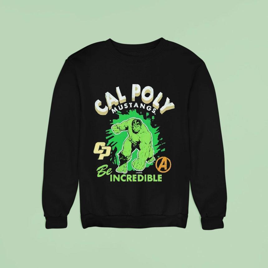 Cal Poly Mustangs Hulk Be Incredible Shirt Cal Poly Mustangs Hulk Be Incredible Shirt