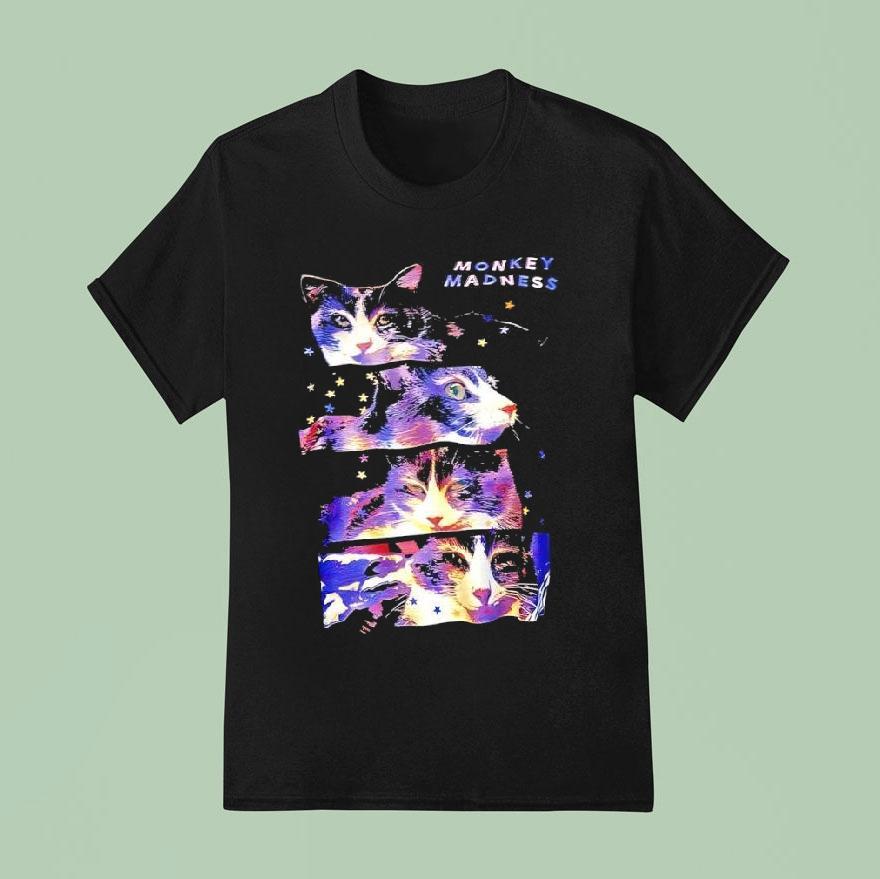 Cat Monkey Madness Vincent Van Gogh’s Starry Night Shirt