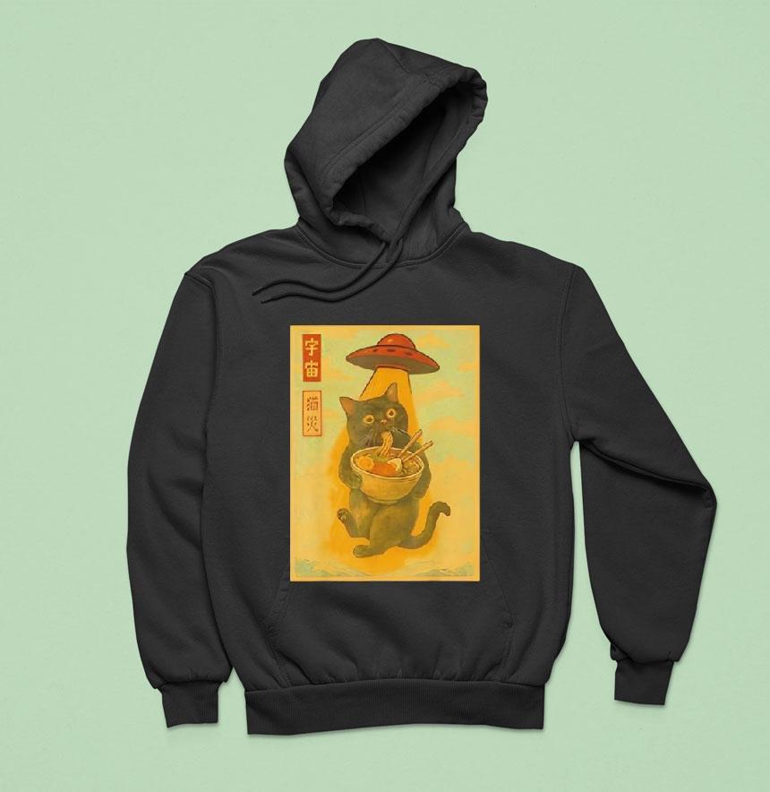Cat Ramen Ufo Japanese Anime Shirt Cat Ramen Ufo Japanese Anime Shirt