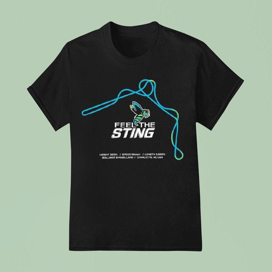 Charlotte Hornets Nba Team Feel The Sting Hornet Logo Shirt