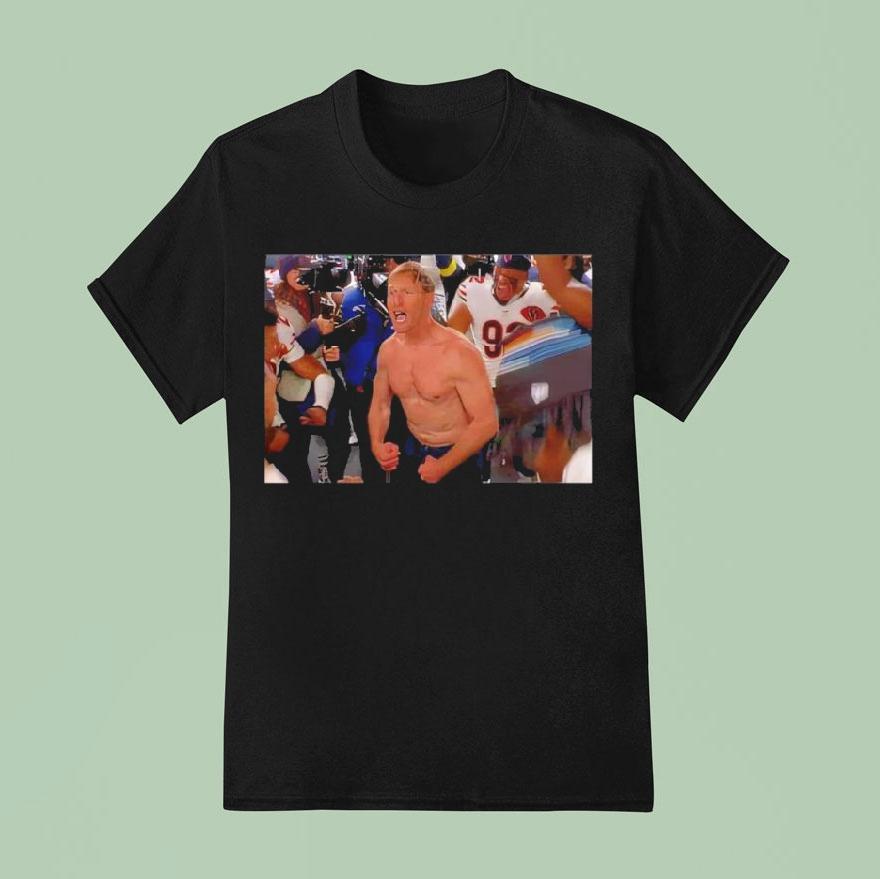 Chicago Bears Coach Ben Johnson Shows Off Shirt