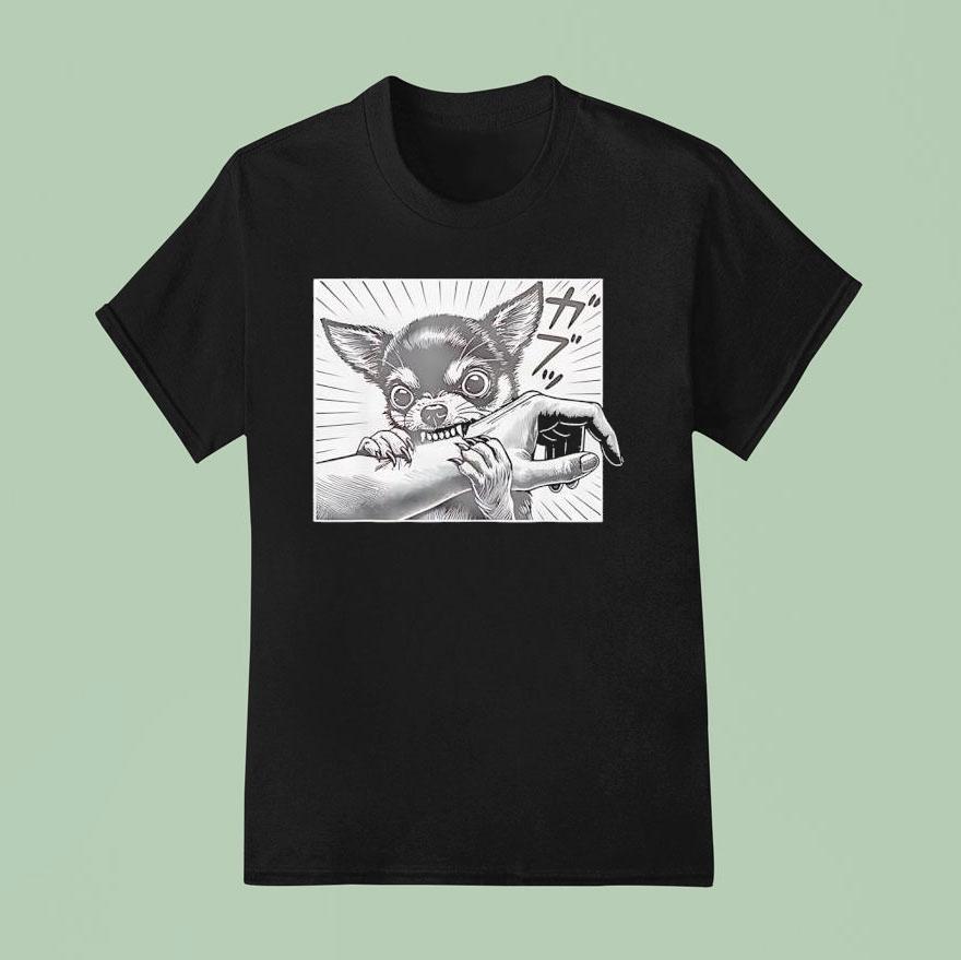 Chihuahua Dog Bite Hand Chihuahua Lover Shirt