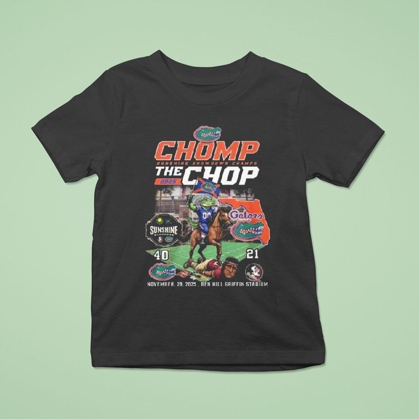 Chomp Sunshine Snowdown Champs The Chop 2025 40-21 Mascot Shirt