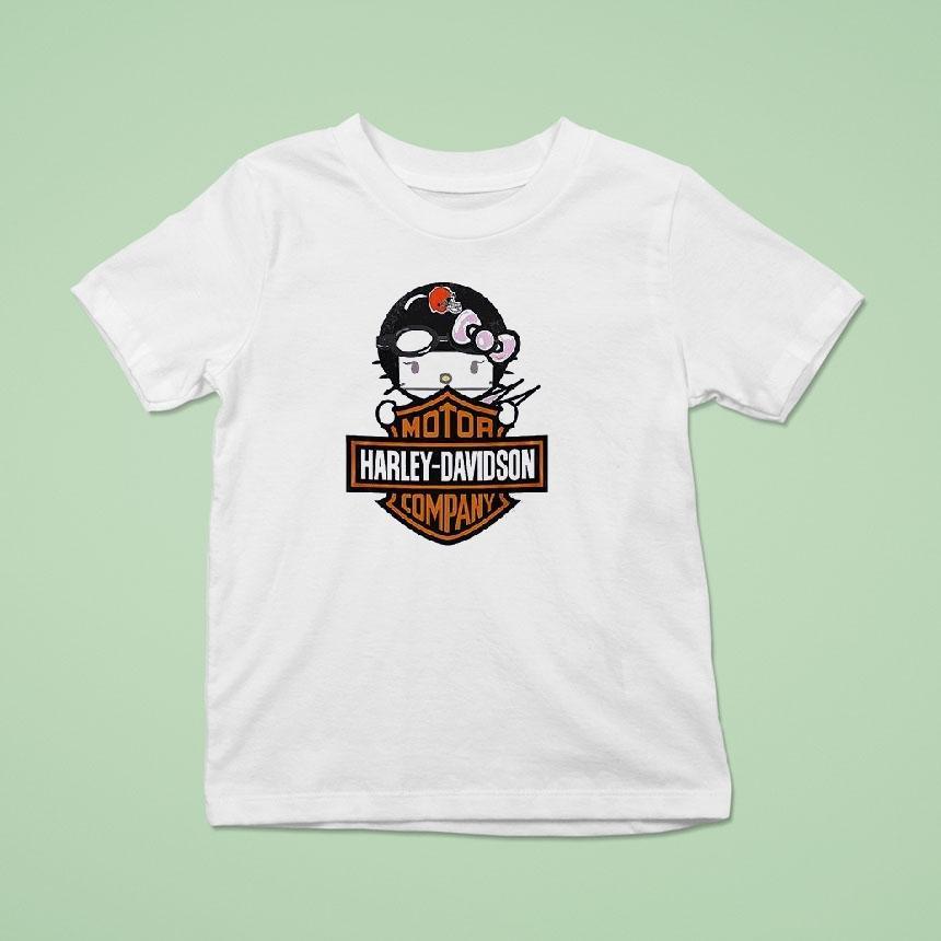 Cleveland Browns X Hello Kitty Motor Harley Davidson Shirt