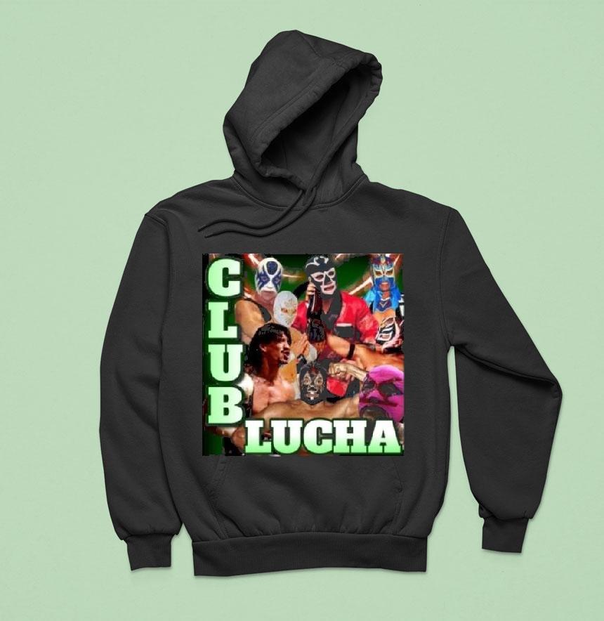 Club Lucha Wrestler Mask Collage Shirt Club Lucha Wrestler Mask Collage Shirt