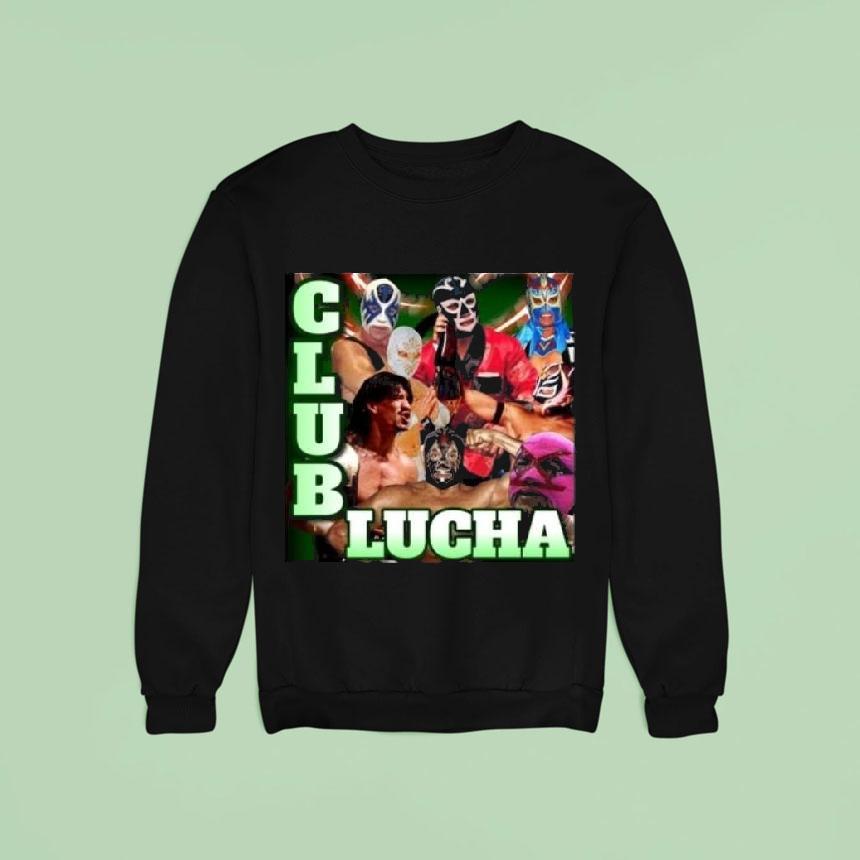 Club Lucha Wrestler Mask Collage Shirt Club Lucha Wrestler Mask Collage Shirt