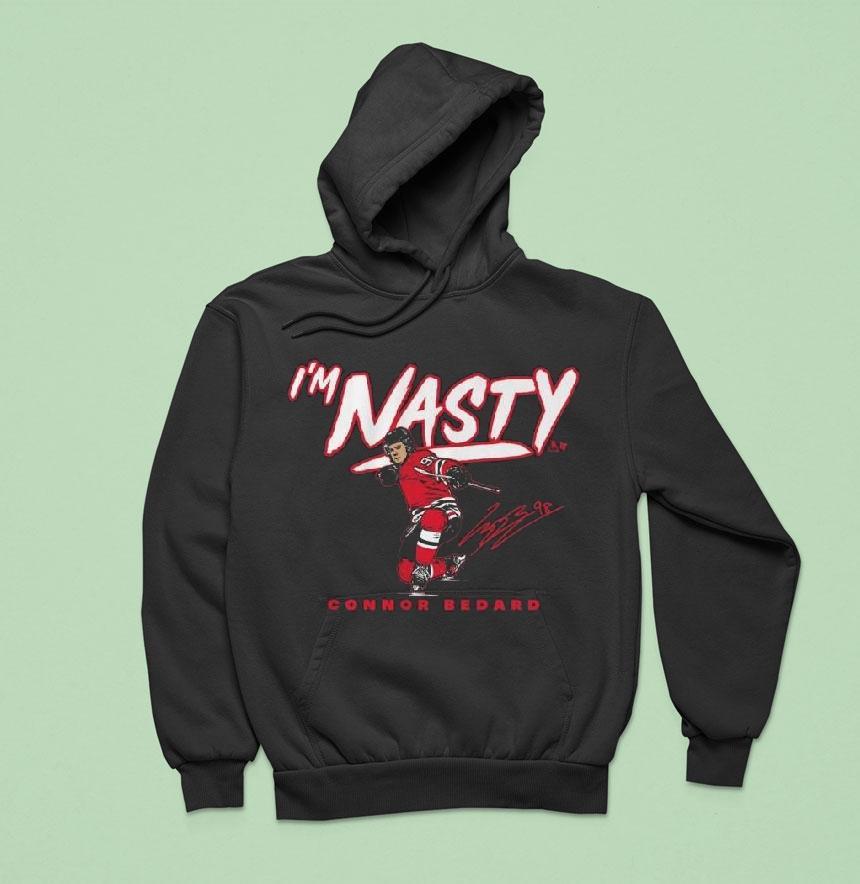 Connor Bedard I'm Nasty Signature Shirt Connor Bedard I'm Nasty Signature Shirt