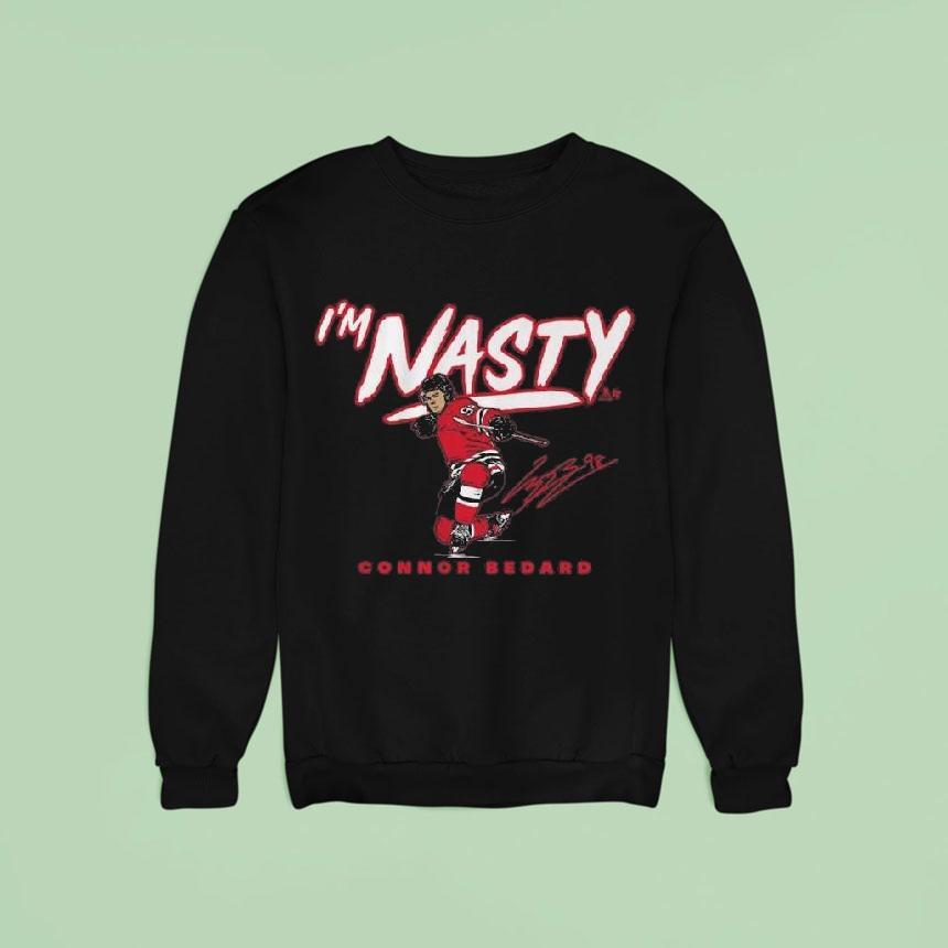 Connor Bedard I'm Nasty Signature Shirt Connor Bedard I'm Nasty Signature Shirt