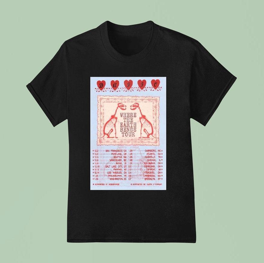 Daffoband Where The Earth Bends Tour Show 2026 Shirt