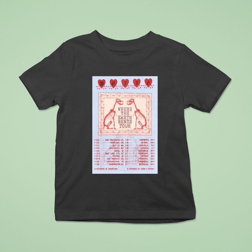 Daffoband Where The Earth Bends Tour Show 2026 Shirt