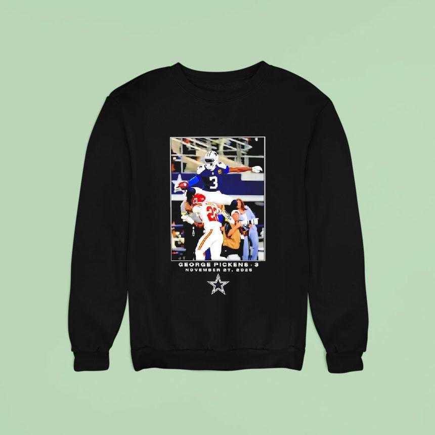 Dallas Cowboys George Pickens Nfl Novemer 27th 2025 Graphic Shirt Dallas Cowboys George Pickens Nfl Novemer 27th 2025 Graphic Shirt