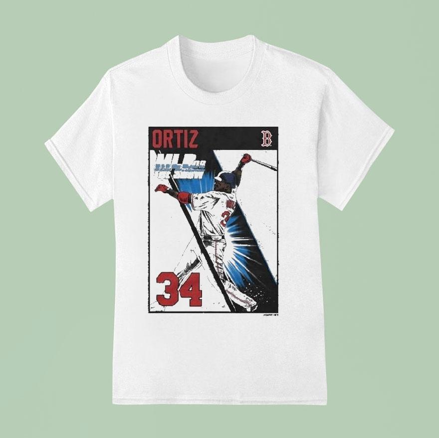 David Ortiz 34 Mlb The Show 06 Cover Boston Red Sox Shirt