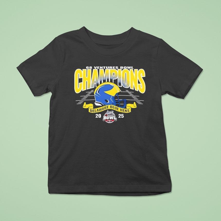 Delaware Fightin’ Blue Hens 68 Ventures Bowl Bound Champions 2025 Shirt