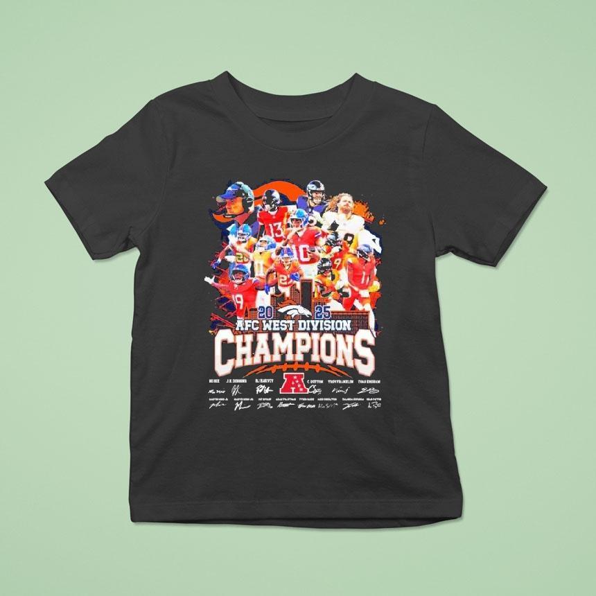 Denver Broncos 2025 Afc West Division Champions Signatures Shirt