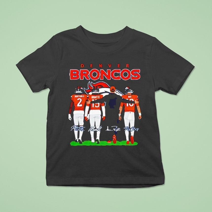 Denver Broncos Graphic Apparel Signatures Coach And Players Shirt