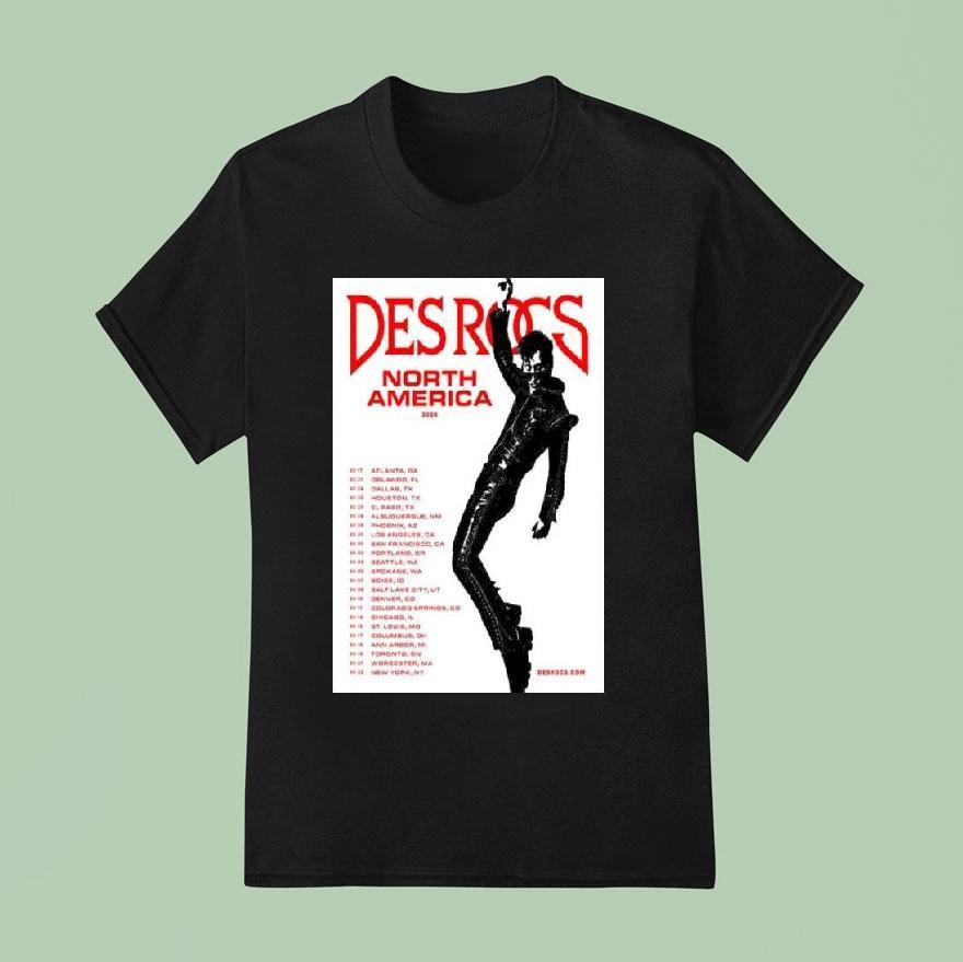 Des Rocs North America 2026 Tour Shirt