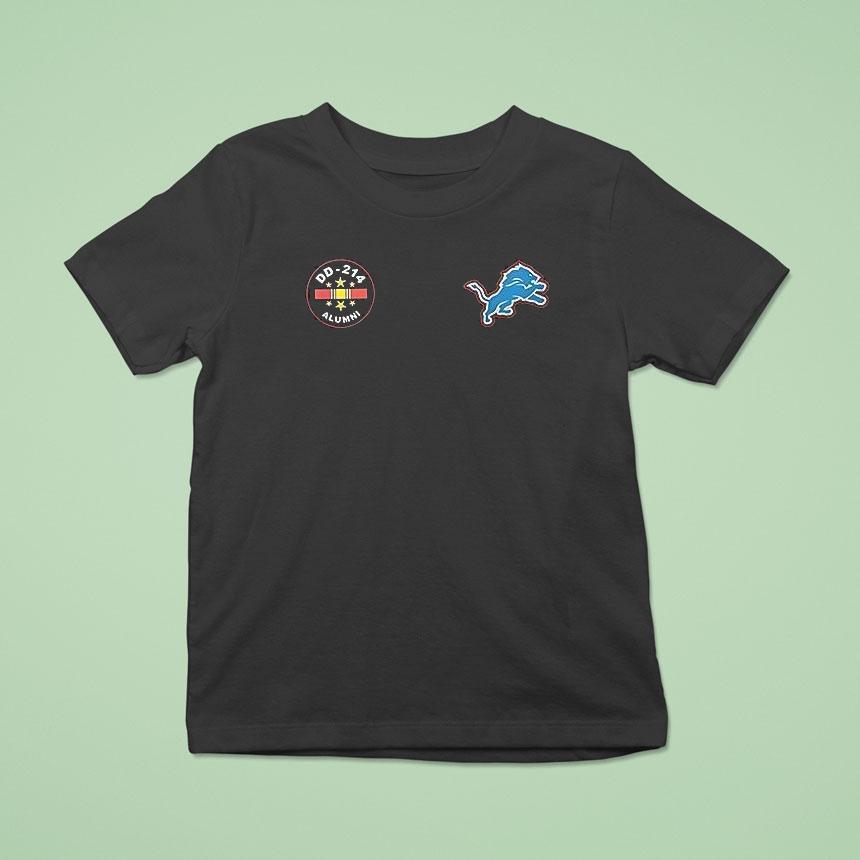 Detroit Lions Never Underestimate A Commanders Fan With A Dd 214 Logo Shirt