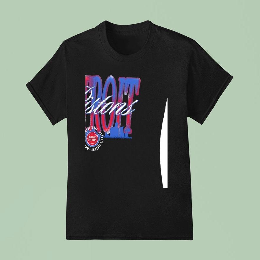 Detroit Pistons Basketball City Skyline Shirt