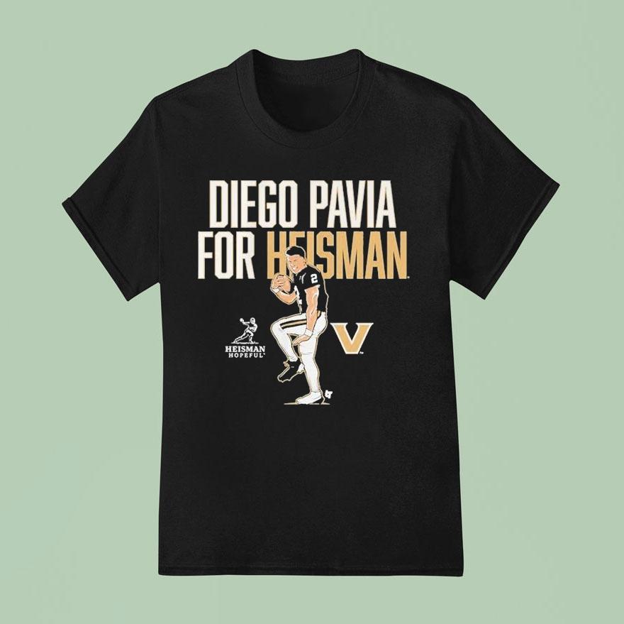Diego Pavia For Heisman Statue Pose Vanderbilt Commodores Shirt