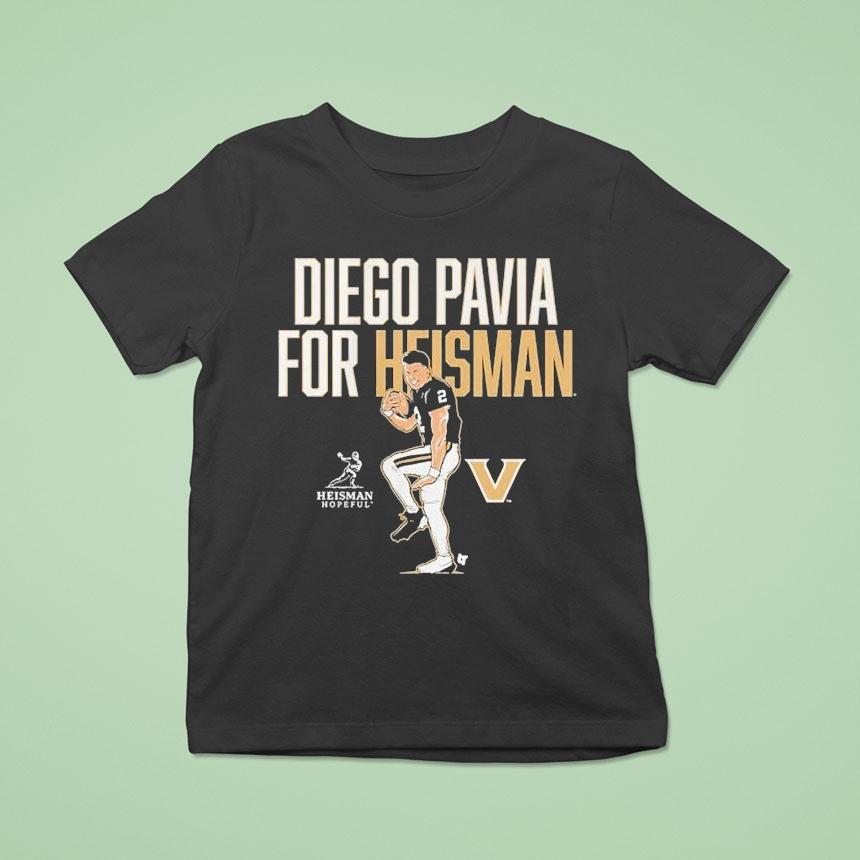 Diego Pavia For Heisman Statue Pose Vanderbilt Commodores Shirt