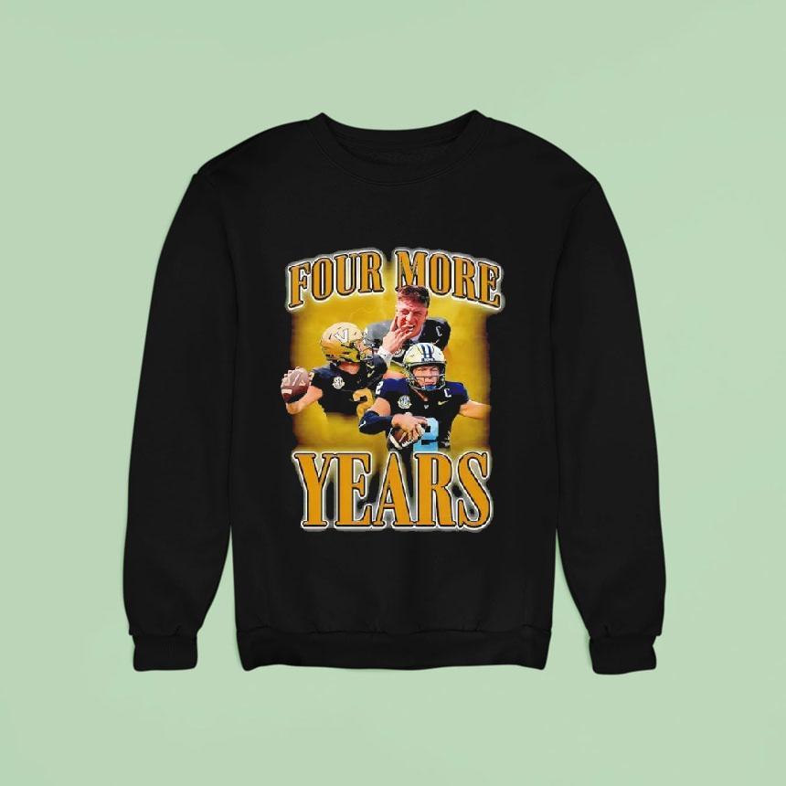 Diego Pavia Four More Years Vanderbilt Commodores Quarterback Shirt Diego Pavia Four More Years Vanderbilt Commodores Quarterback Shirt