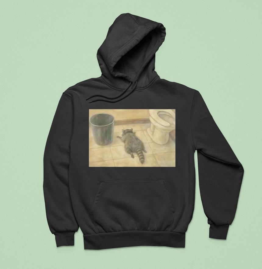 Drunk Raccoon Passes Out In Bathroom Meme Shirt Drunk Raccoon Passes Out In Bathroom Meme Shirt
